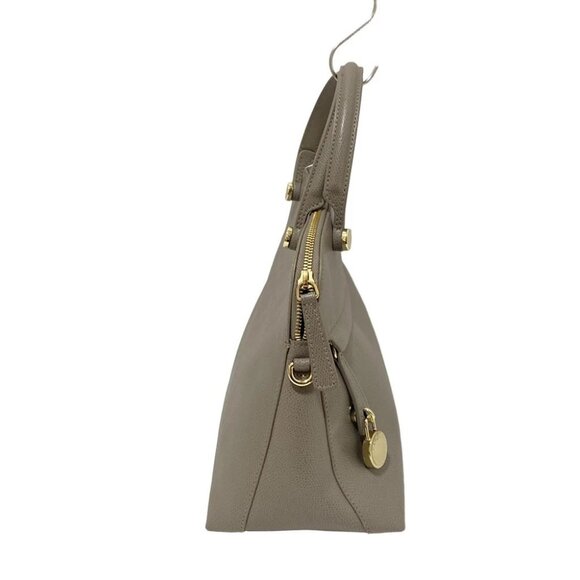 FURLA Piper - Gray Beige Leather Handbag - Picture 2 of 9